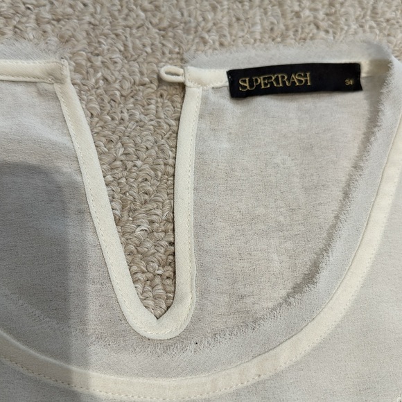 Supertrash cream see through sequins top. - Picture 4 of 6